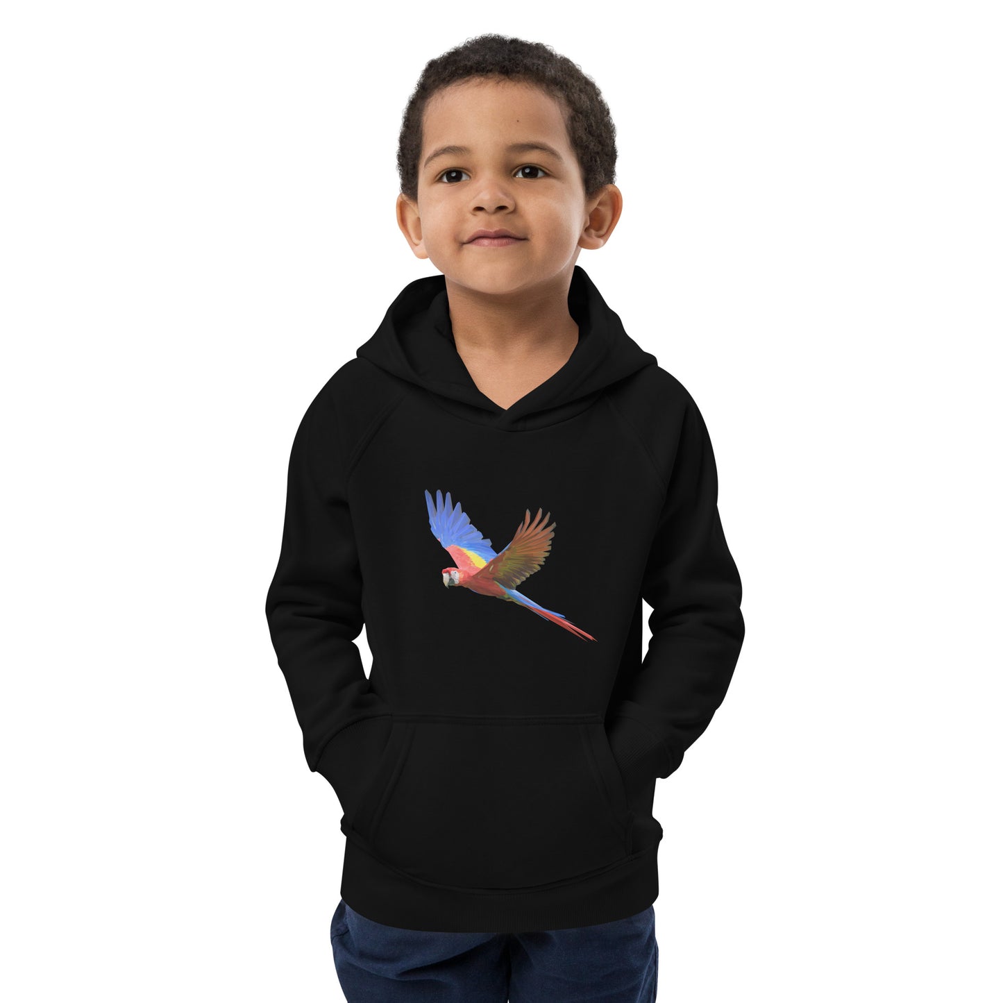 Kids Scarlet Macaw Print Hoodie