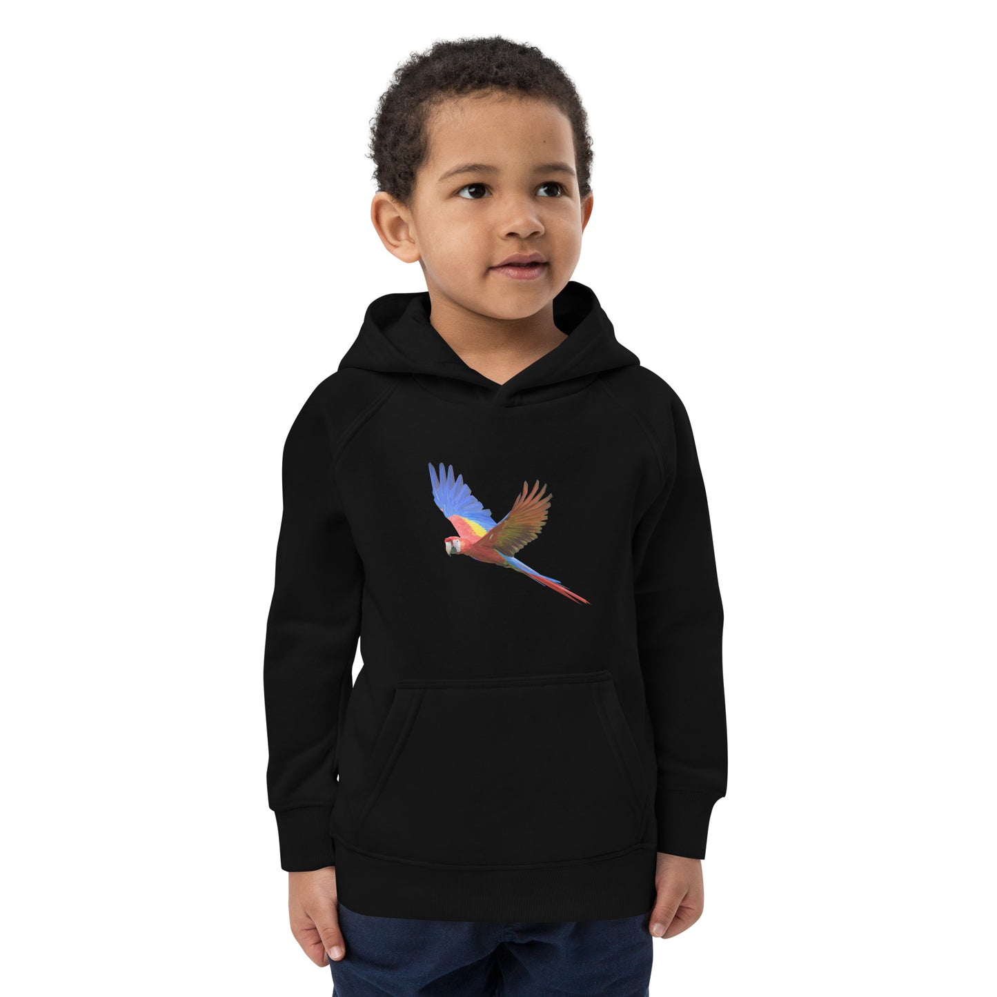 Kids Scarlet Macaw Print Hoodie