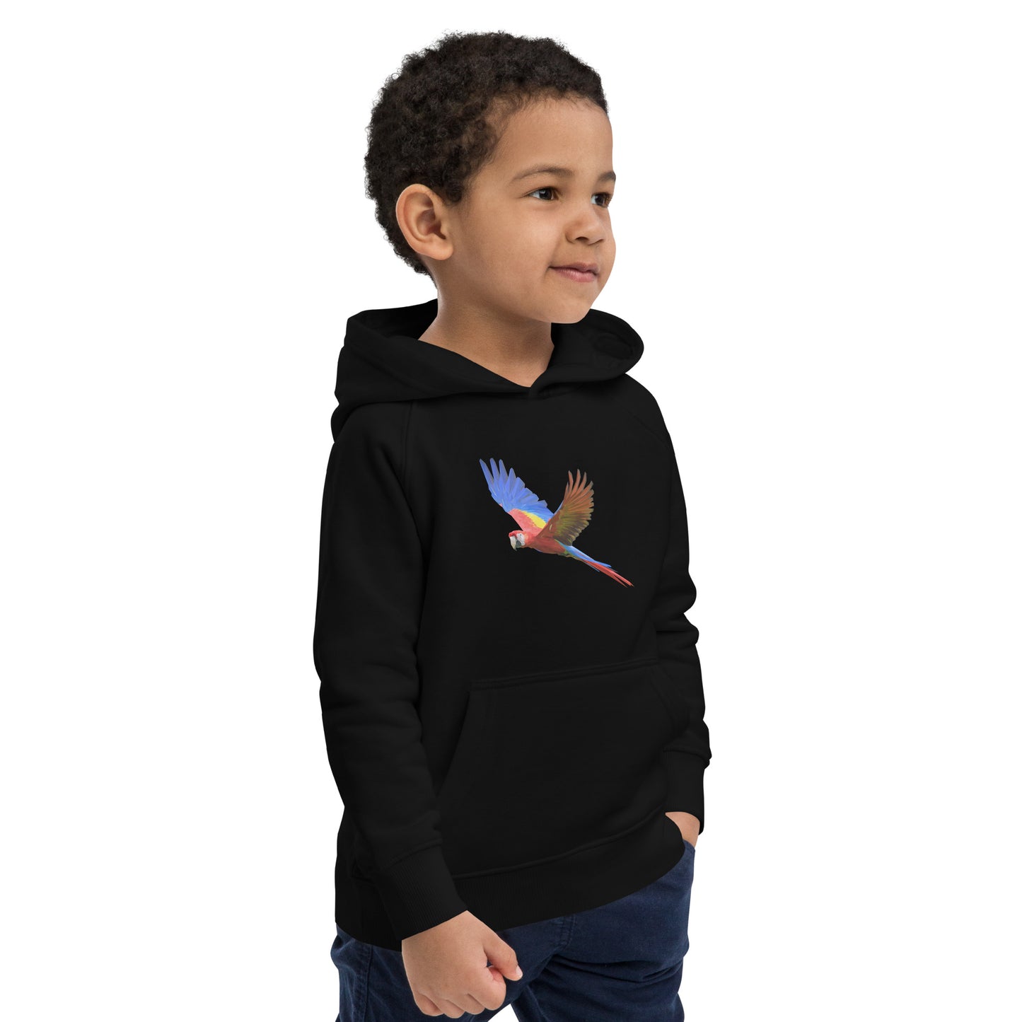 Kids Scarlet Macaw Print Hoodie