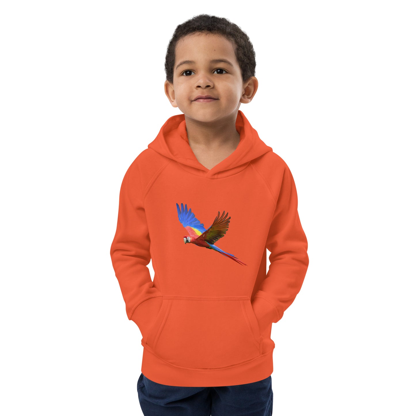 Kids Scarlet Macaw Print Hoodie