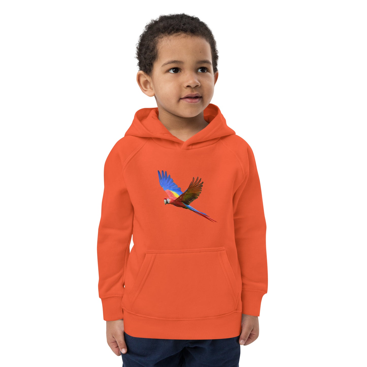 Kids Scarlet Macaw Print Hoodie