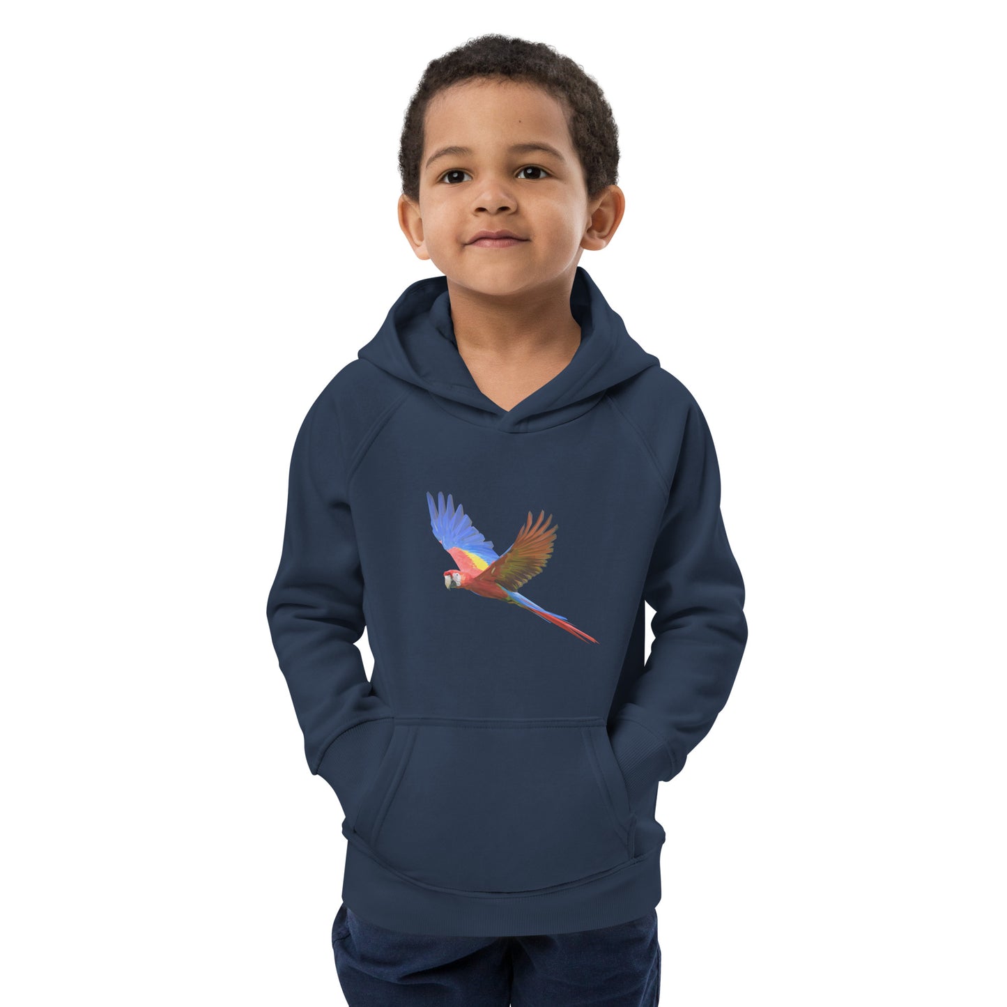 Kids Scarlet Macaw Print Hoodie