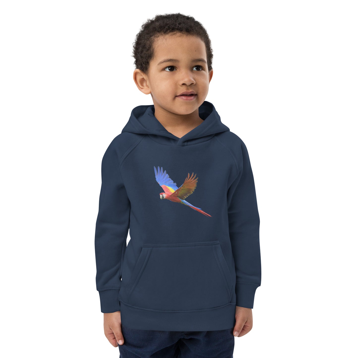 Kids Scarlet Macaw Print Hoodie