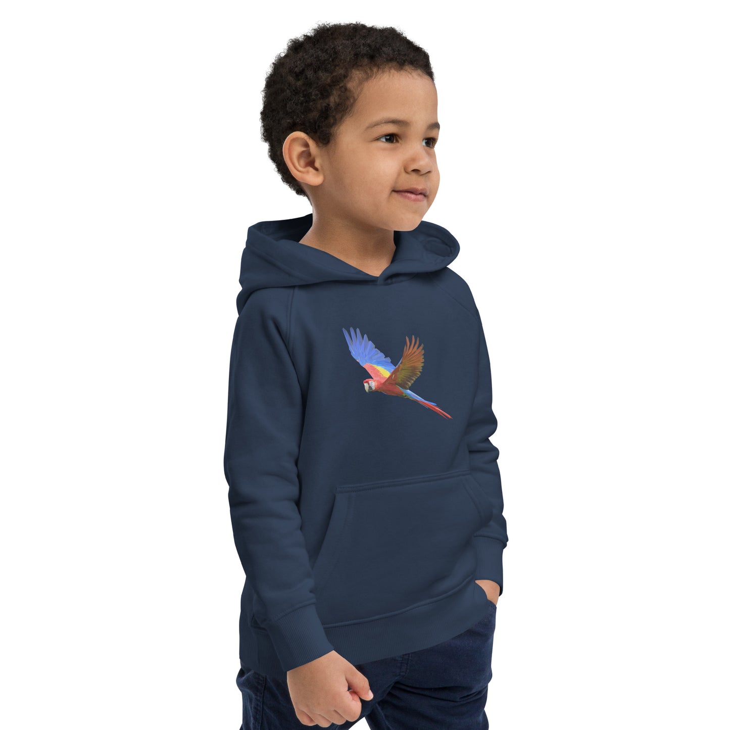 Kids Scarlet Macaw Print Hoodie