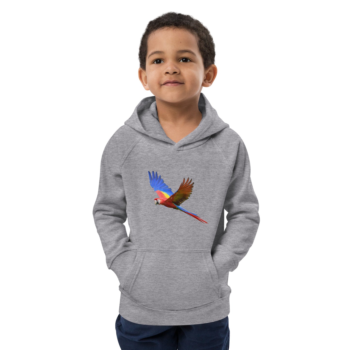 Kids Scarlet Macaw Print Hoodie