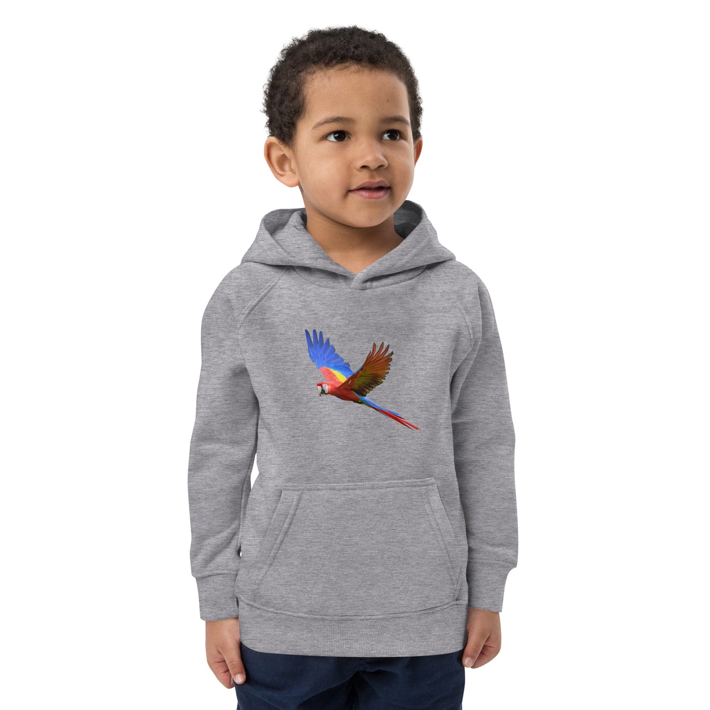 Kids Scarlet Macaw Print Hoodie