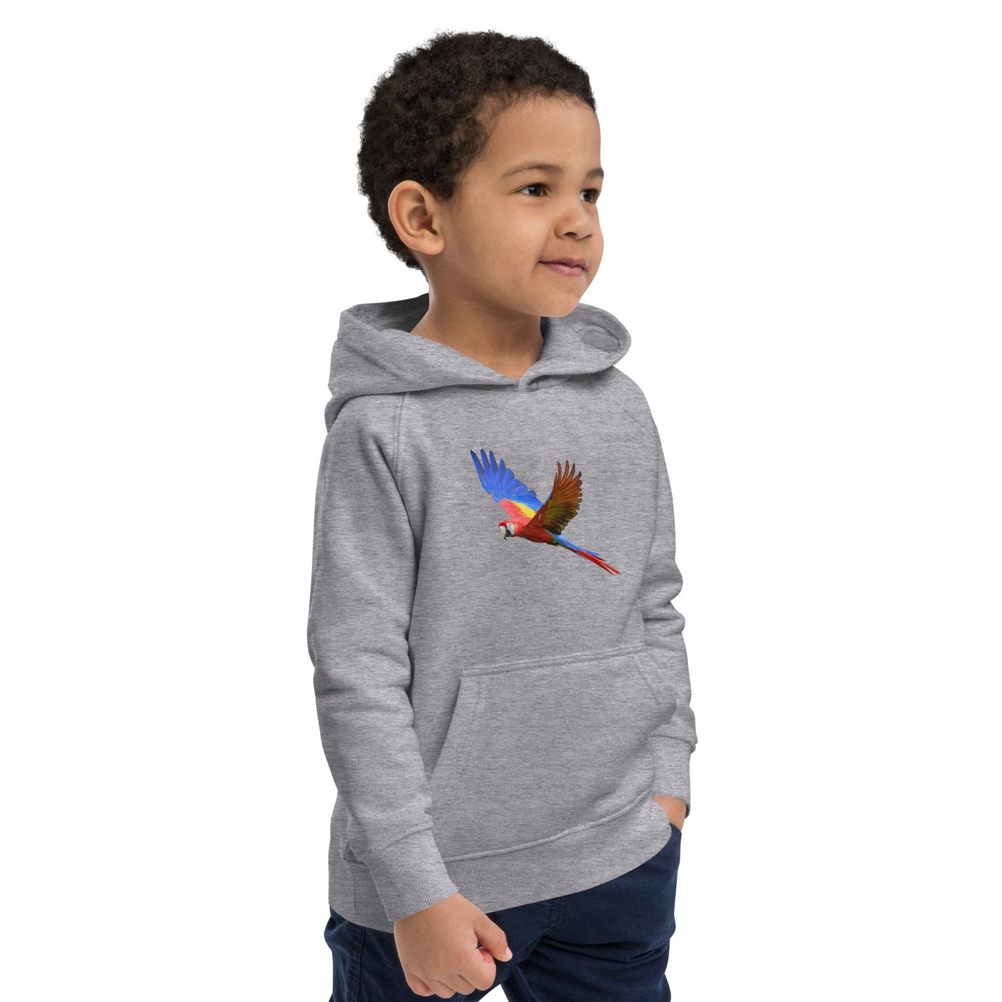 Kids Scarlet Macaw Print Hoodie