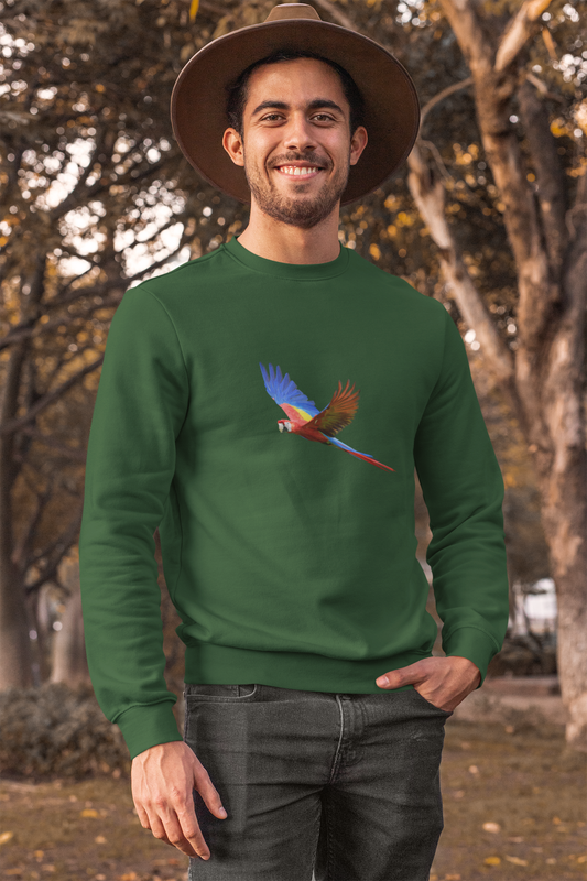 Men's Scarlet Macaw Print Sweatshirt