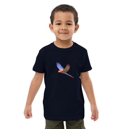 Kids Scarlet Macaw Print T-Shirt