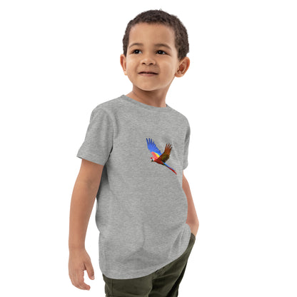 Kids Scarlet Macaw Print T-Shirt