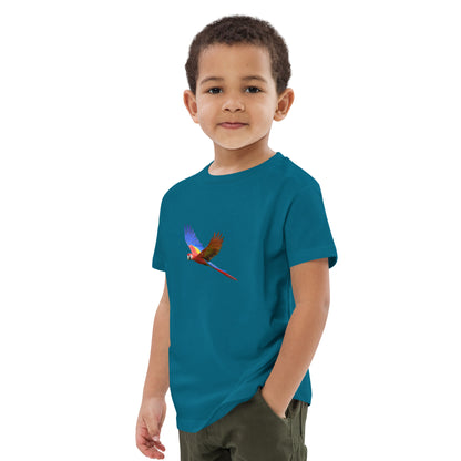 Kids Scarlet Macaw Print T-Shirt