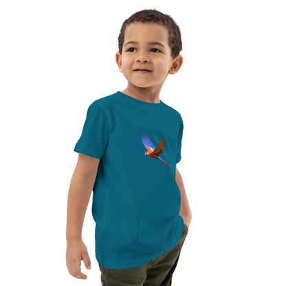 Kids Scarlet Macaw Print T-Shirt