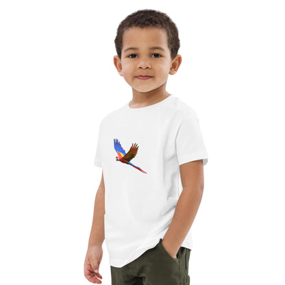 Kids Scarlet Macaw Print T-Shirt