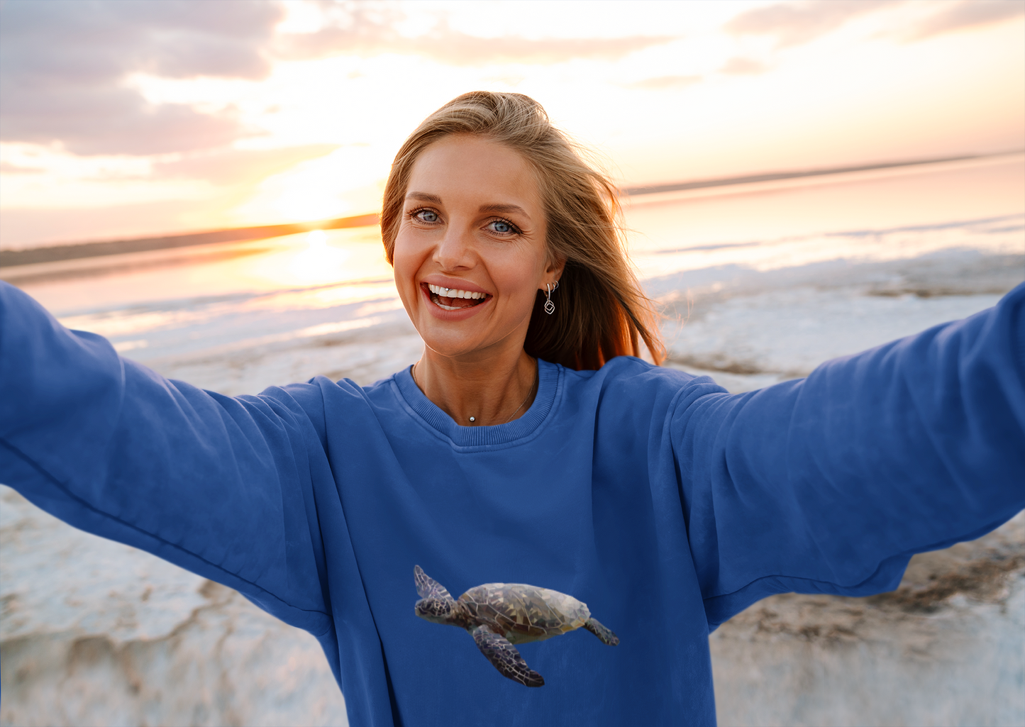 Women's Turtle Print Sweatshirt