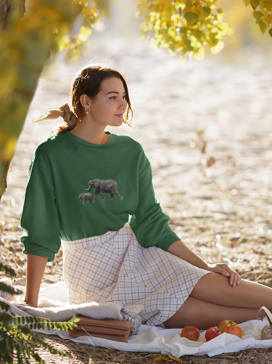 Women's Elephant Print Sweatshirt
