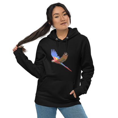 Women's Scarlet Macaw Print Hoodie