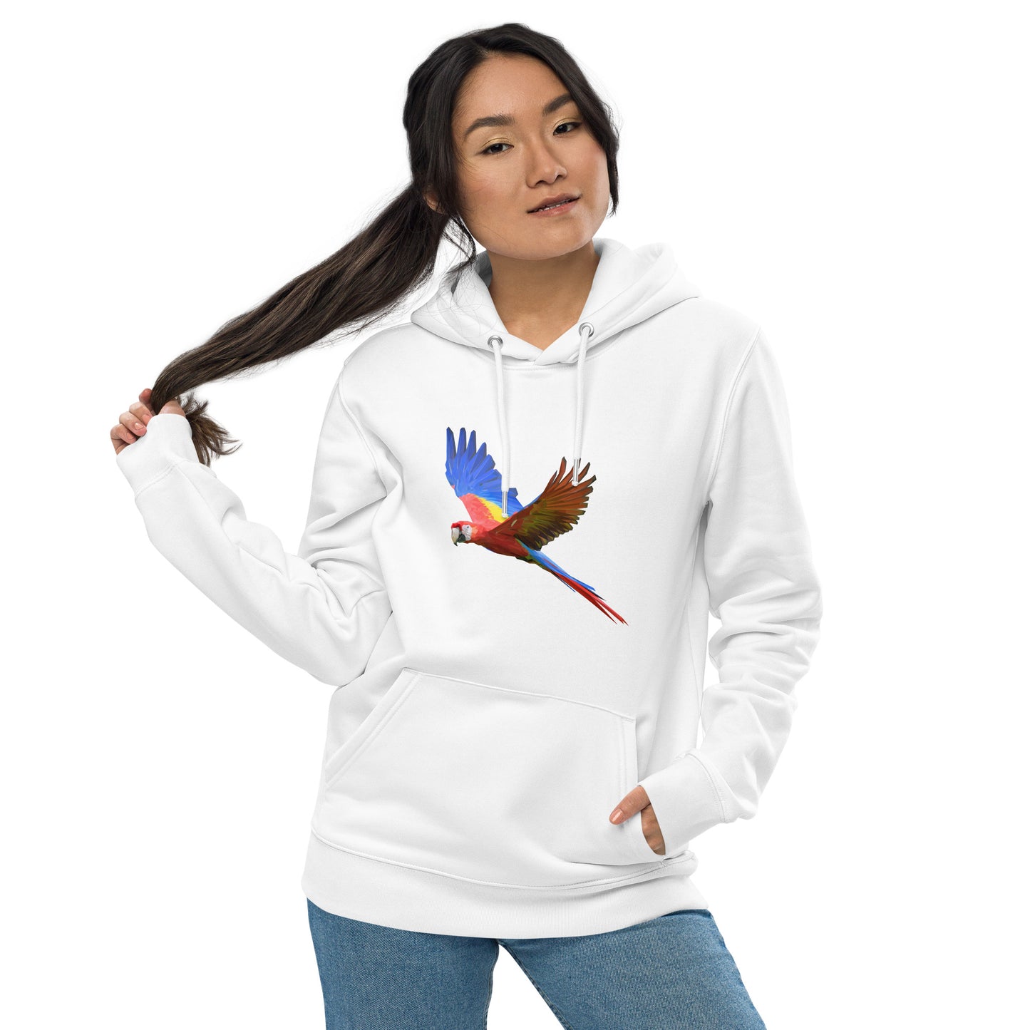 Women's Scarlet Macaw Print Hoodie