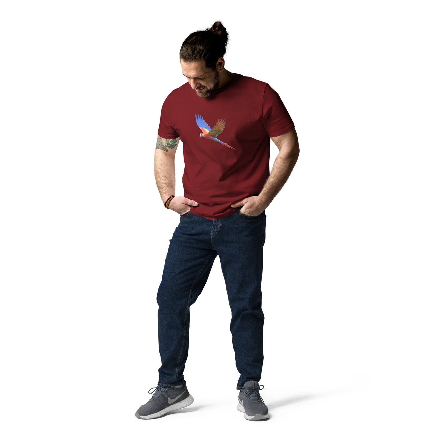 Men's Scarlet Macaw Print T-Shirt