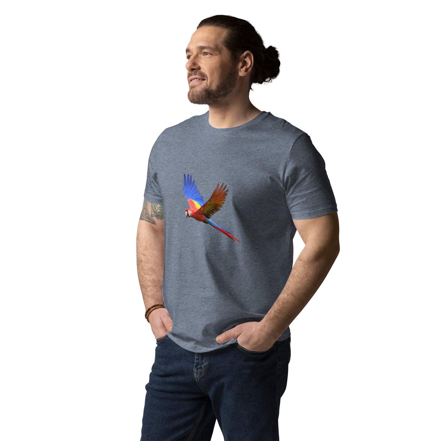 Men's Scarlet Macaw Print T-Shirt