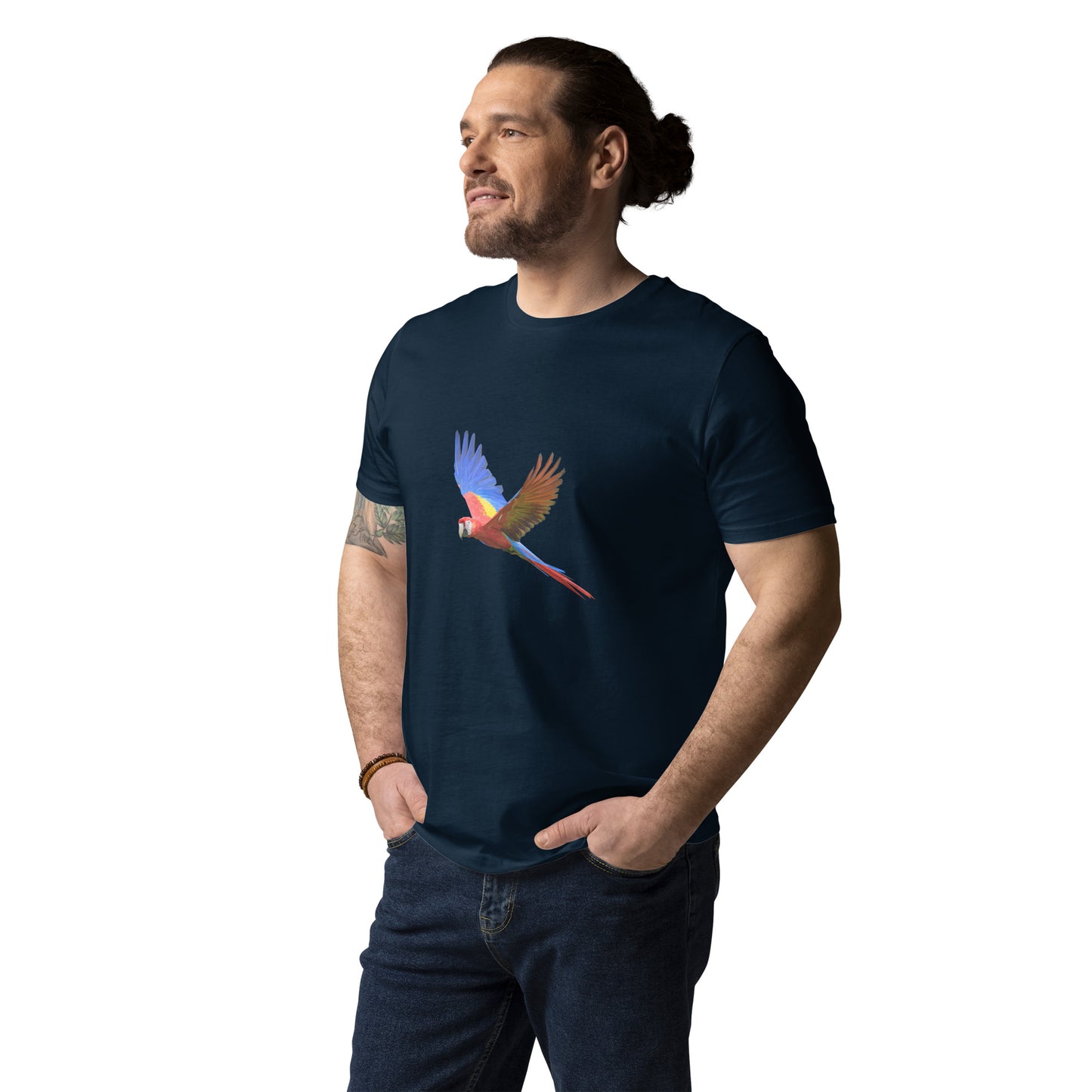 Men's Scarlet Macaw Print T-Shirt