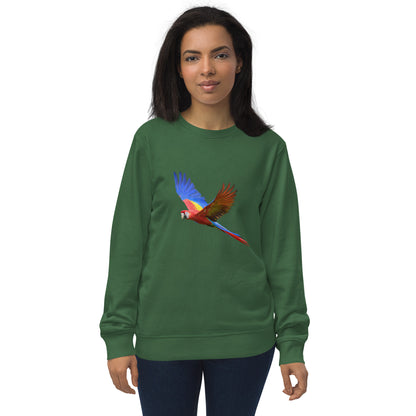 Women's Scarlet Macaw Print Sweatshirt