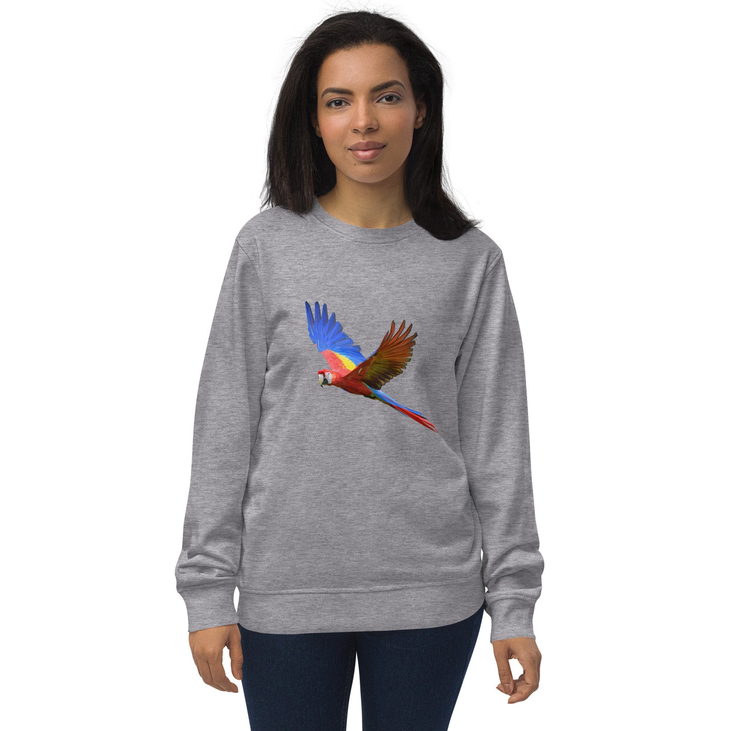 Women's Scarlet Macaw Print Sweatshirt