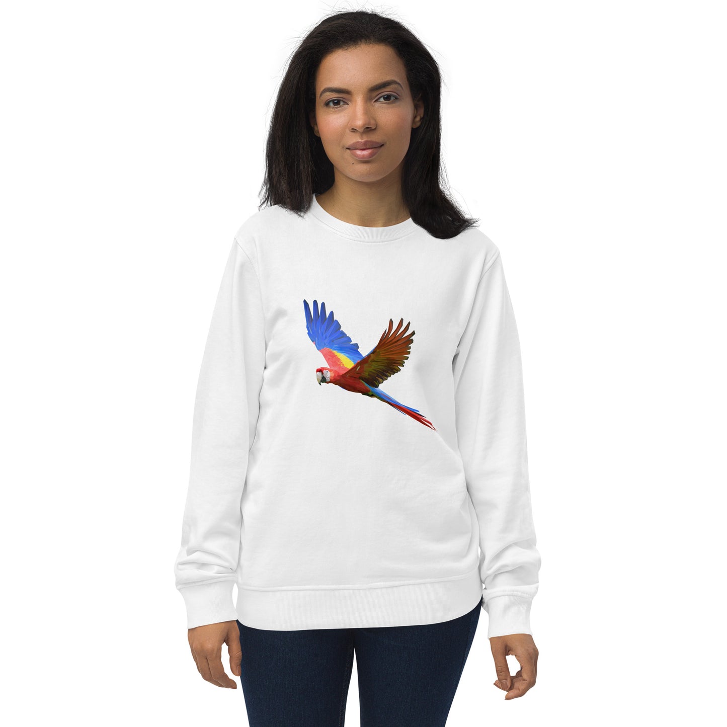 Women's Scarlet Macaw Print Sweatshirt